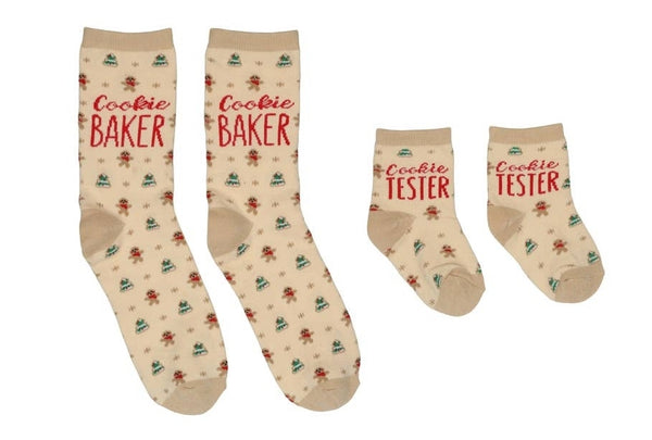 Cookie Baker and Tester Parent and Child Sock Set