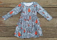 Silver Snowy Trees Twirl Dress - Size 4T left!