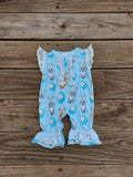 Blue Bunny Lace Romper