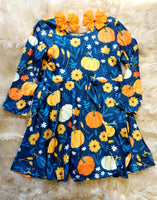 Blue Pumpkin Fall Long Sleeve Dress - Size 12M left!