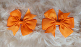 Orange Piggy Bow - Set of 2