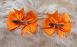 Orange Piggy Bow - Set of 2