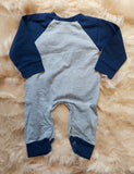 Gray and Navy Fire Engine Romper