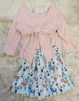 Dusty Pink Bow Front Top