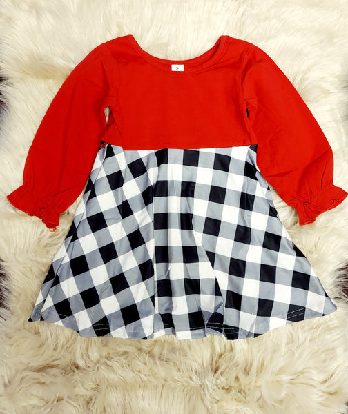 Red Buffalo Plaid Skirted Dress - Size 2T left!