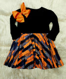 Orange Brush Stroke Twirl Dress - Sizes 12M, 18M left