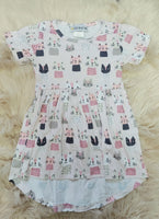 Kitty Kat High Low Short Sleeve Tunic