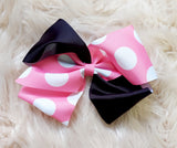 Red or Pink Polkadot Texas Sized Hairbows
