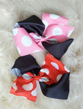 Red or Pink Polkadot Texas Sized Hairbows