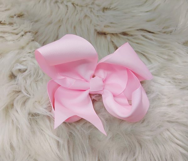 Light Pink Grosgrain Hairbow