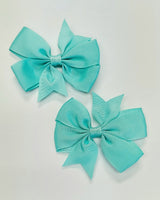 "Piggy" Size Hairbows - Various Colors - Set of 2