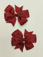 "Piggy" Size Hairbows - Various Colors - Set of 2