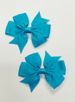 "Piggy" Size Hairbows - Various Colors - Set of 2