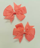 "Piggy" Size Hairbows - Various Colors - Set of 2
