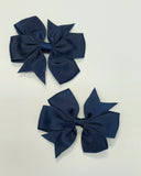 "Piggy" Size Hairbows - Various Colors - Set of 2