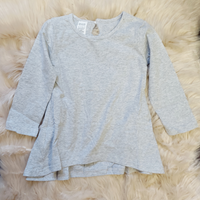 Gray High Low Bow Back Tunic Tee