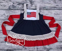 Patriotic Flag & Lace Dress