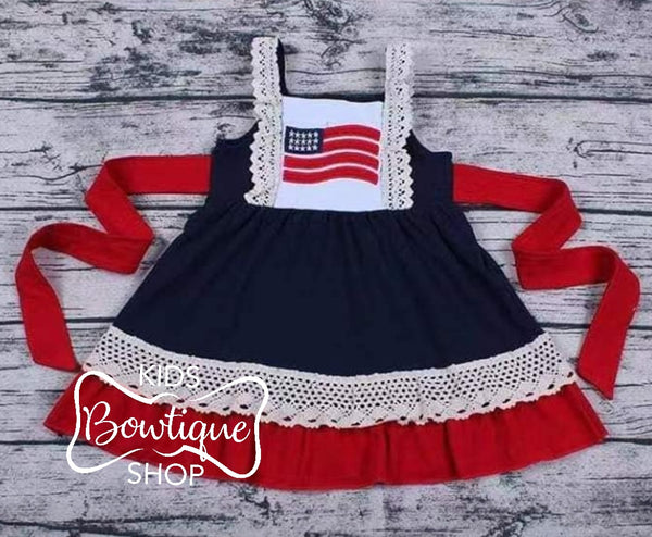 Patriotic Flag & Lace Dress