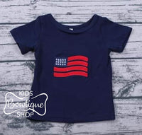 Navy Blue Flag Tee