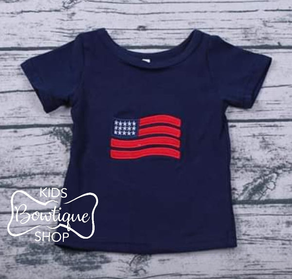 Navy Blue Flag Tee