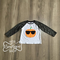 Pumpkin with Sunglasses Long Sleeve Tee