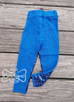 Sequin Leggings - Blue