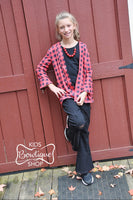 Red & Black Buffalo Plaid Cardigan