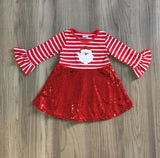 Red Sequin Santa Dress