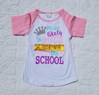 Pink PreK Rule the School Tee