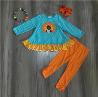 Teal & Orange Tunic Turkey Set