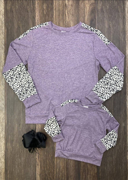 Lavender Animal Print Top - Mommy Size