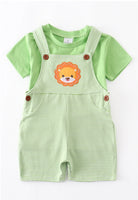 Green Stripe Lion Shortall Set