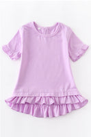 Lavender Cotton Ruffled Tee