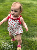 Cherries Knit Bubble Romper & Short Set