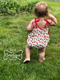 Cherries Knit Bubble Romper & Short Set