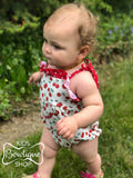 Cherries Knit Bubble Romper & Short Set