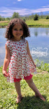 Cherries Knit Bubble Romper & Short Set