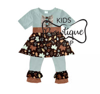 Falling Leaves Sister Skirted Romper