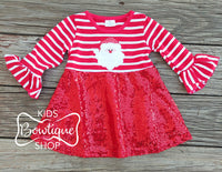 Red Sequin Santa Dress