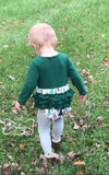 Hunter Green Trees Holiday Romper