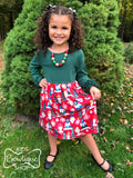 Hunter Green & Red Nutcracker Dress