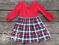 Red Plaid Icing Dress