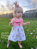 Rainbows & Dinos Pastel Summer Dress