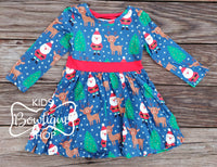 Santa & Reindeer Holiday Dress