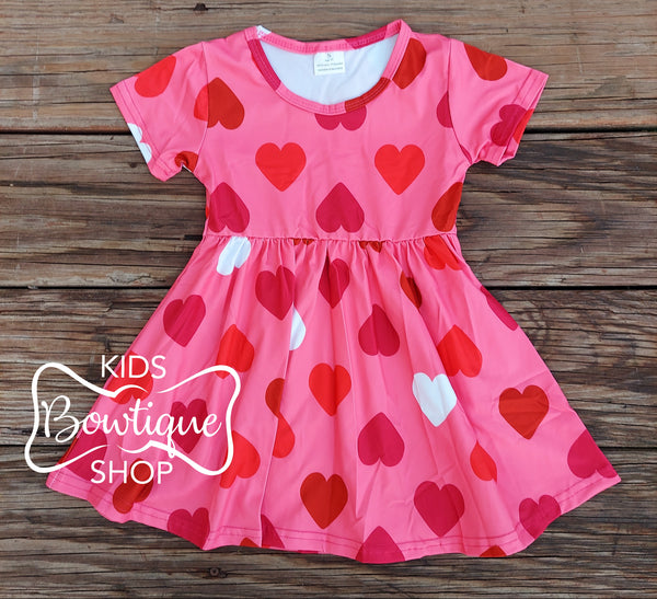 Hearts a Flutter Short Sleeve Twirl Dress