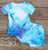 All the Blues Tie Dye Short Set