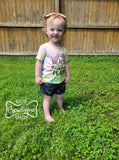 Black & White Tie Dye Denim Shorts