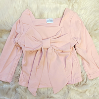 Dusty Pink Bow Front Top